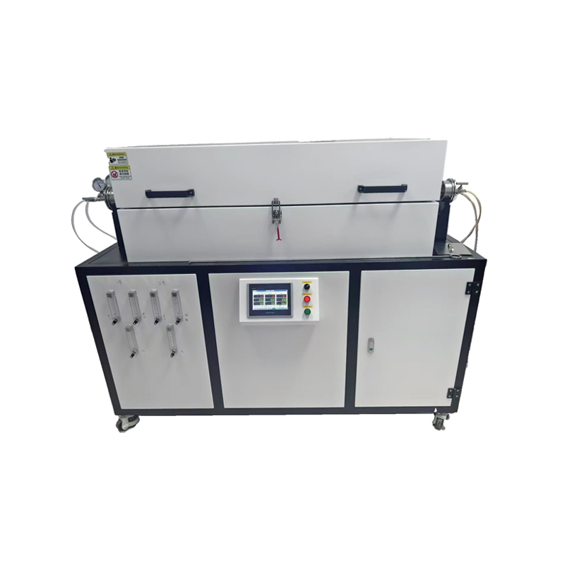 Трехтемпературная кварцевая трубчатая печь высокой чистоты